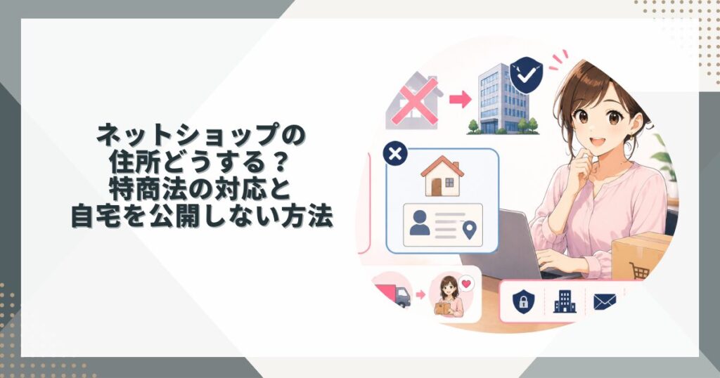 ネットショップの住所どうする？特商法の対応と自宅を公開しない方法